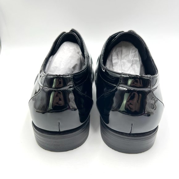 11W 11 WIDE Stacy Adams Mens Gala Black Patent Oxfords Dress Shoes New - Picture 7 of 13